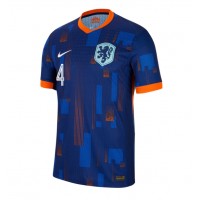 Camisa de time de futebol Holanda Virgil van Dijk #4 Replicas 2º Equipamento Europeu 2024 Manga Curta